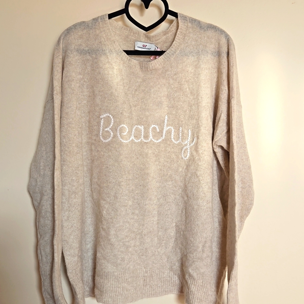 NWT Vineyard Vines Lofty Cashmere Beachy Sweater L